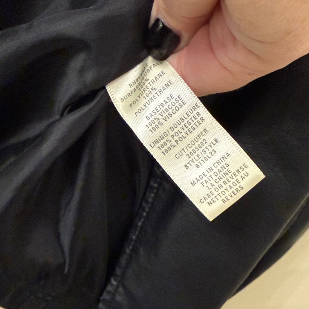 Max Studio Women's Black Faux Leather Jacket - small - Picture 5 of 10